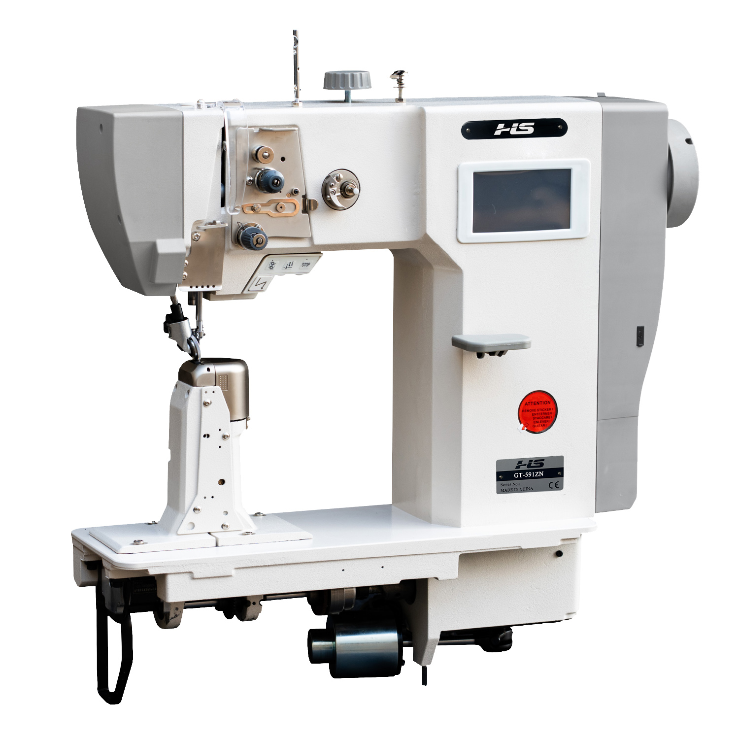 GT-591ZN- GT-591ZN/592ZN stepper type compound feed high post with roller driving shoes machine - Image 1