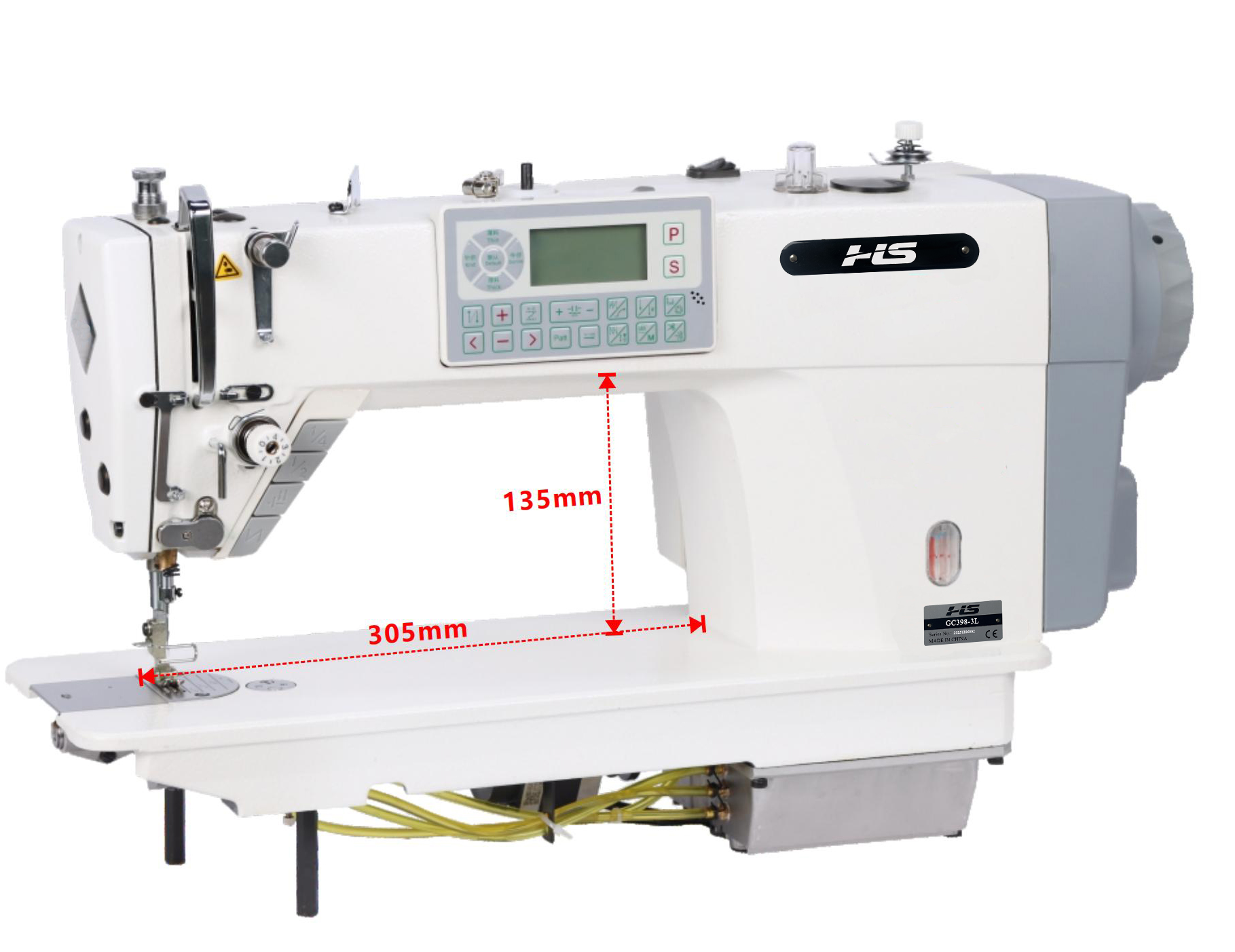 D10A GC398-3L HEAD GC398-3L Series Single needle long arm high speed double stepper type lockstich sewing machine - Image 1